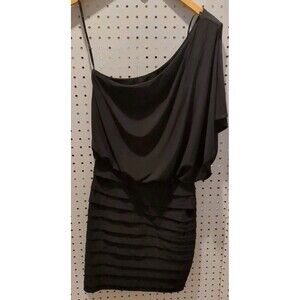 B Darlin Evening Black Party Dress Size 9/10 One Shoulder